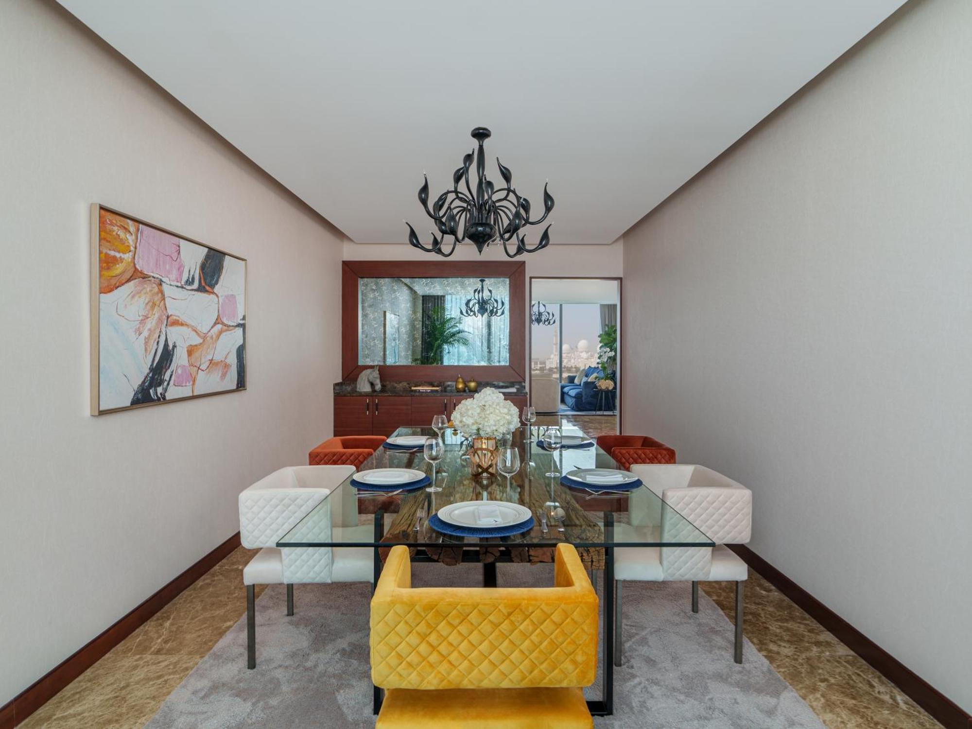 페어몬트 밥 알 바흐 호텔 아부다비 외부 사진 Dining room